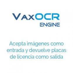 Vaxtor VAX-OCR-ENG Motor VaxOCR, Aceita imagens como entrada e…