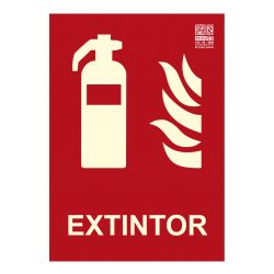 Implaser EX229N-A4 Señal extintor s/marco 29,7x21cm
