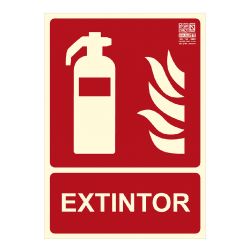 Implaser EX201N-A4 Sinal de extintor de incêndio 29,7x21cm