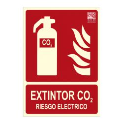 Implaser EX219N-A4 Sinal de extintor de CO2 risco elétrico…
