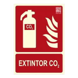 Implaser EX224N-A4 CO2 fire extinguisher sign 29.7x21cm