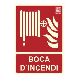 Implaser EX204N-A4-CAT Fire mouth sign in Catalan 29,7x21cm