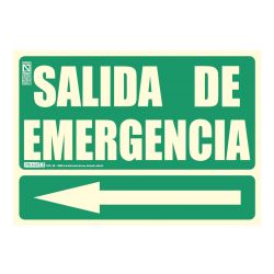 Implaser EV222N-A4 Emergency exit sign with left arrow 21x29.7cm