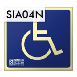 Implaser SIA04N Right accessibility sign 16x16cm