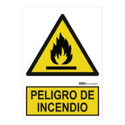 Implaser AD01-A4 Panneau de danger d'incendie 29,7x21cm
