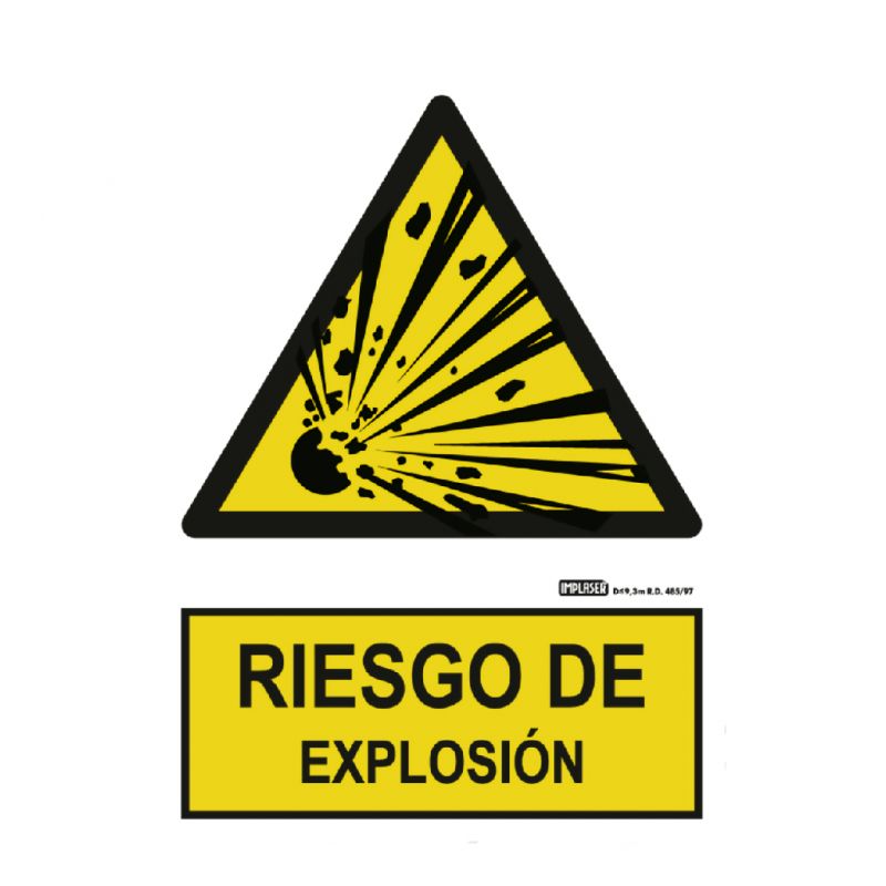 Implaser AD02-A4 Señal riesgo de explosión 29,7x21cm