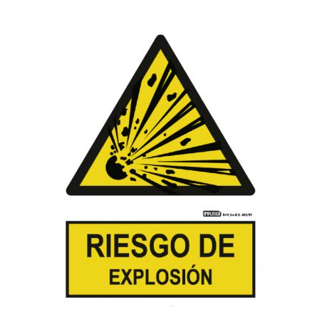 Implaser AD02-A4 Panneau de risque d'explosion 29,7x21cm