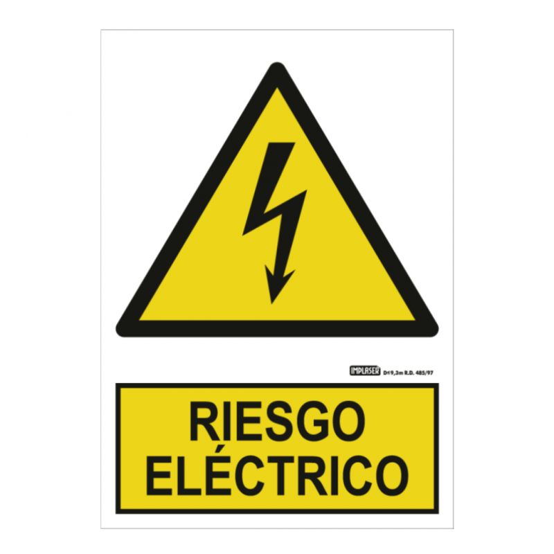 Implaser AD08-A4 Electrical risk sign 29.7x21cm