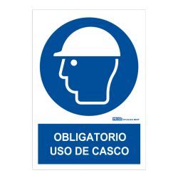 Implaser OB01-A4 Señal obligatorio uso de casco 29,7x21cm