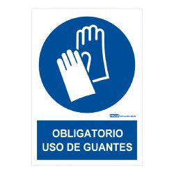 Implaser OB04-A4 Mandatory sign use of gloves 29.7x21cm