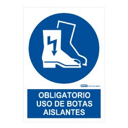 Implaser OB07-A4 Mandatory sign use of insulating boots 29.7x21cm