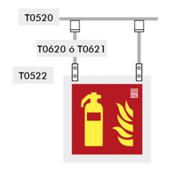 Implaser T0522 Fixation sur support vissé avec tige 3,3x1,9cm