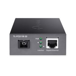 TP-LINK TL-FC311B-20 conversor de rede de média 1000 Mbit/s 1550 nm Modo único Preto