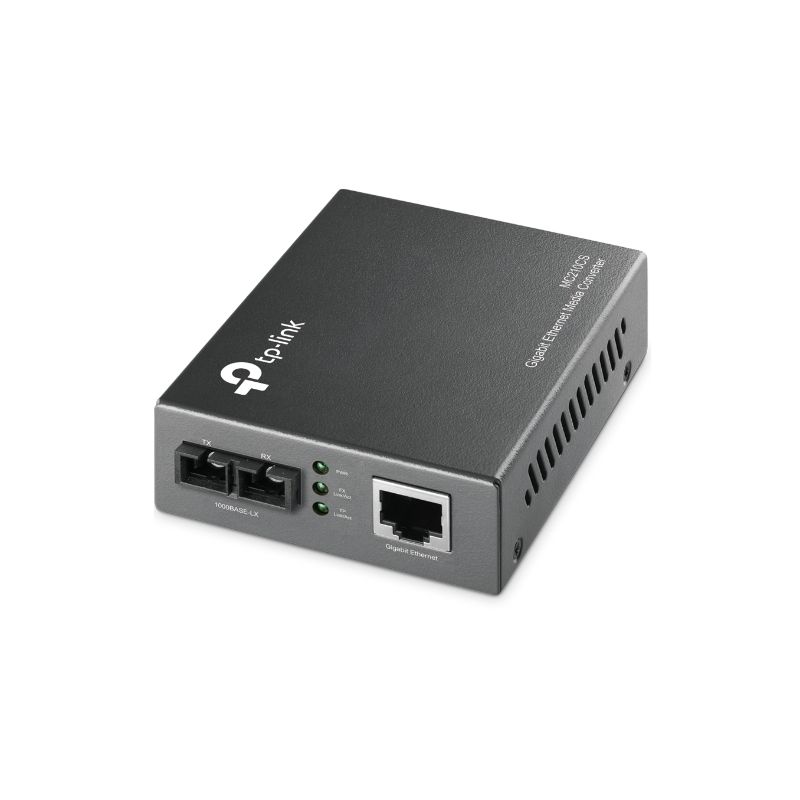 TP-LINK MC210CS conversor de rede de média 1000 Mbit/s 1310 nm Modo único Preto