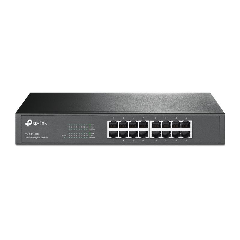 TP-LINK TL-SG1016D commutateur réseau Géré L2 Gigabit Ethernet (10/100/1000) Noir