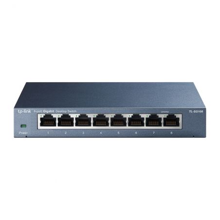 TP-LINK TL-SG108 switch de rede Não-gerido L2 Gigabit Ethernet (10/100/1000) Preto
