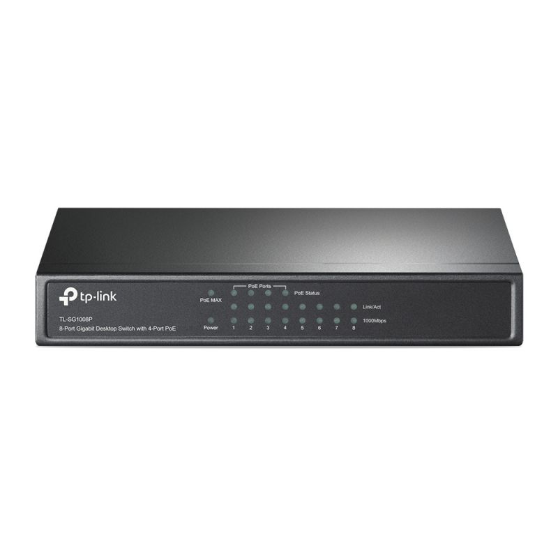 TP-LINK TL-SG1008P switch de rede Gigabit Ethernet (10/100/1000) Power over Ethernet (PoE) Avelã