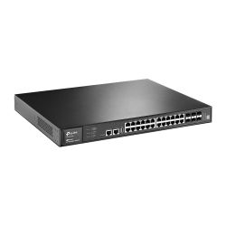 TP-LINK T3700G-28TQ switch de rede Gerido L3 Gigabit Ethernet (10/100/1000) 1U Preto