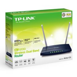TP-LINK Archer C50 router inalámbrico Ethernet rápido Doble banda (2,4 GHz / 5 GHz) Negro