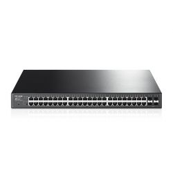 TP-LINK T1600G-52PS switch de rede Gerido L2+ Gigabit Ethernet (10/100/1000) Power over Ethernet (PoE) 1U Preto