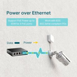TP-LINK TL-SG1005P switch No administrado Gigabit Ethernet (10/100/1000) Energía sobre Ethernet (PoE) Negro