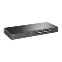 TP-LINK TL-SL1218MP switch Gigabit Ethernet (10/100/1000) Energía sobre Ethernet (PoE) Negro