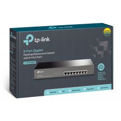 TP-LINK TL-SG1008MP commutateur réseau Non-géré Gigabit Ethernet (10/100/1000) Connexion Ethernet, supportant…