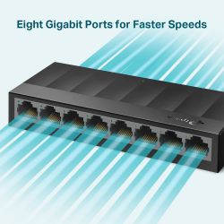 TP-LINK LS1008G switch No administrado Gigabit Ethernet (10/100/1000) Negro