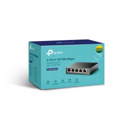 TP-LINK TL-SF1005LP switch No administrado Fast Ethernet (10/100) Energía sobre Ethernet (PoE) Negro