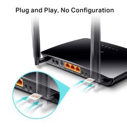 TP-LINK TL-MR6500v router sem fios Fast Ethernet Single-band (2,4 GHz) 3G 4G Preto