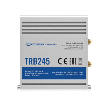 Teltonika TK-TRB245 - Teltonika Gateway 4G Industrial, 4G Cat 1 / 3G / 2G,…
