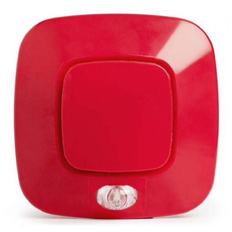 Inim ES2010RE Analog acoustic wall siren. Red color.