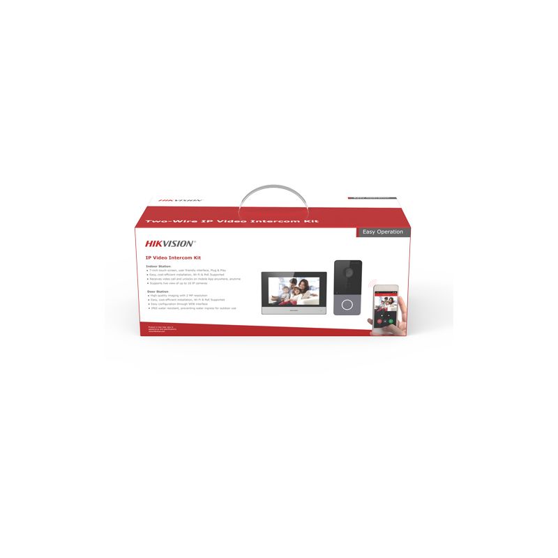 Hikvision Basic DS-KIS603-P(B) Kit videoportero IP de 1 pulsador…