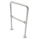 Zkteco R10 Narrow stainless steel enclosure with handrails.