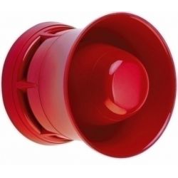 Ziton ZP755HA-2R Loop powered analog indoor siren. Red color.