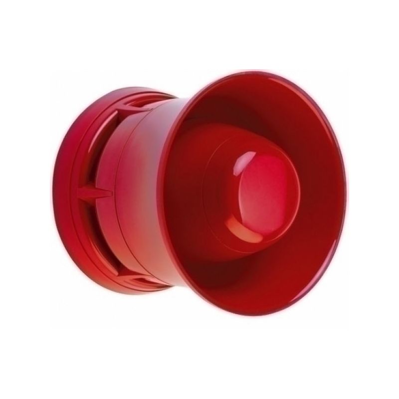 Ziton ZP755HA-2R Loop powered analog indoor siren. Red color.