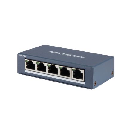 Hikvision Basic DS-3E0505P-E PoE+ switch with 4 ports 1000Mbps +…