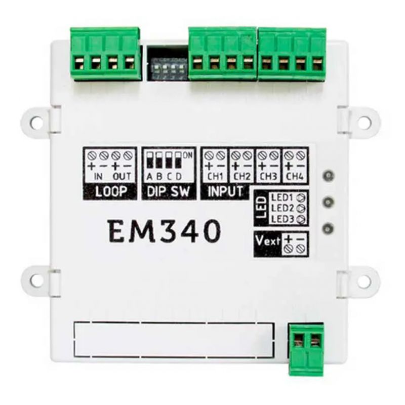 Inim EM340 Analog addressable module with 4 supervised inputs