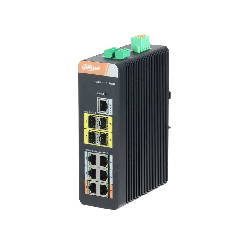 Dahua DH-PFS4410-6GT-DP-V2 Switch Industrial gestionable (L2) de…