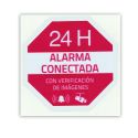 AC-PEGATINA-ES - Plastic sticker, Alarm connected silk screen print,…
