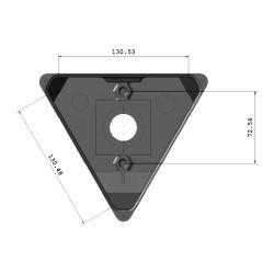 CBOX-3F180 - Support mural triangulaire, Convient pour une…