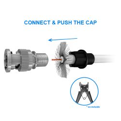 CON100-CAP - Connecteur BNC mâle, Simple, Rapide, Réutilisable,…