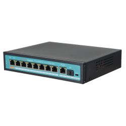 SW1008-GF-120-HIPOE - Switch PoE, 8 ports PoE + 1 Uplink + 1 SFP GIGA,…