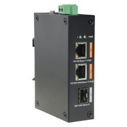 X-Security XS-SW0302HIPOE-G60DIN - Switch HiPoE X-Security, 2 Portas PoE + 1 Porta Uplink…
