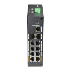 X-Security XS-SWI1108HIPOE-G120DIN - Switch industriel X-Security, 8 ports PoE (RJ45) + 2…