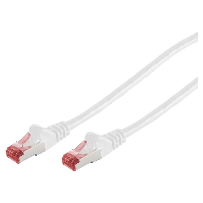 Cable de conexión cat6A S / FTP PIMF Libre de halógeno blanco 1m