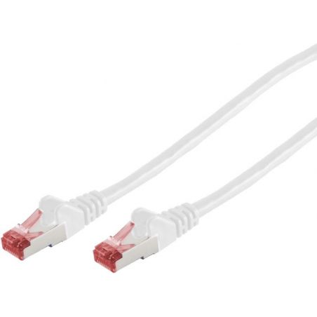 Câble de connexion Cat6A S / FTP PIMF Sans halogène blanc 1m