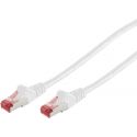 Cable de conexión cat6A S / FTP PIMF Libre de halógeno blanco 1m