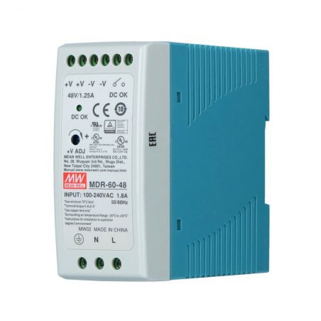 Wi-Tek MDR-60-48 Industrial 48V/60W power supply