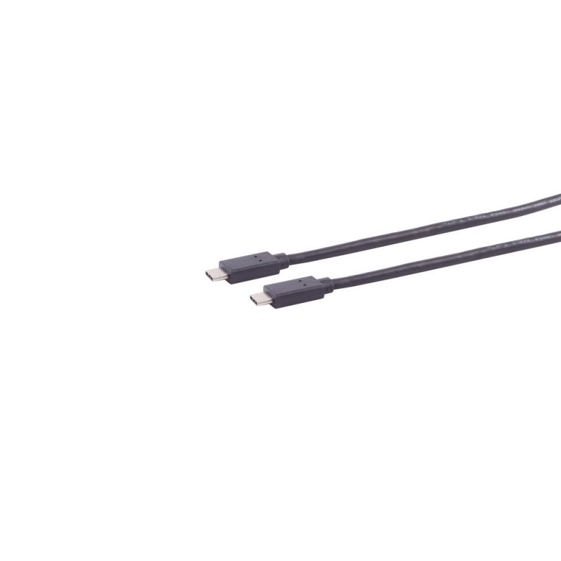 Câble tressé USB mâle à USB-C mâle - Noir - 2 m